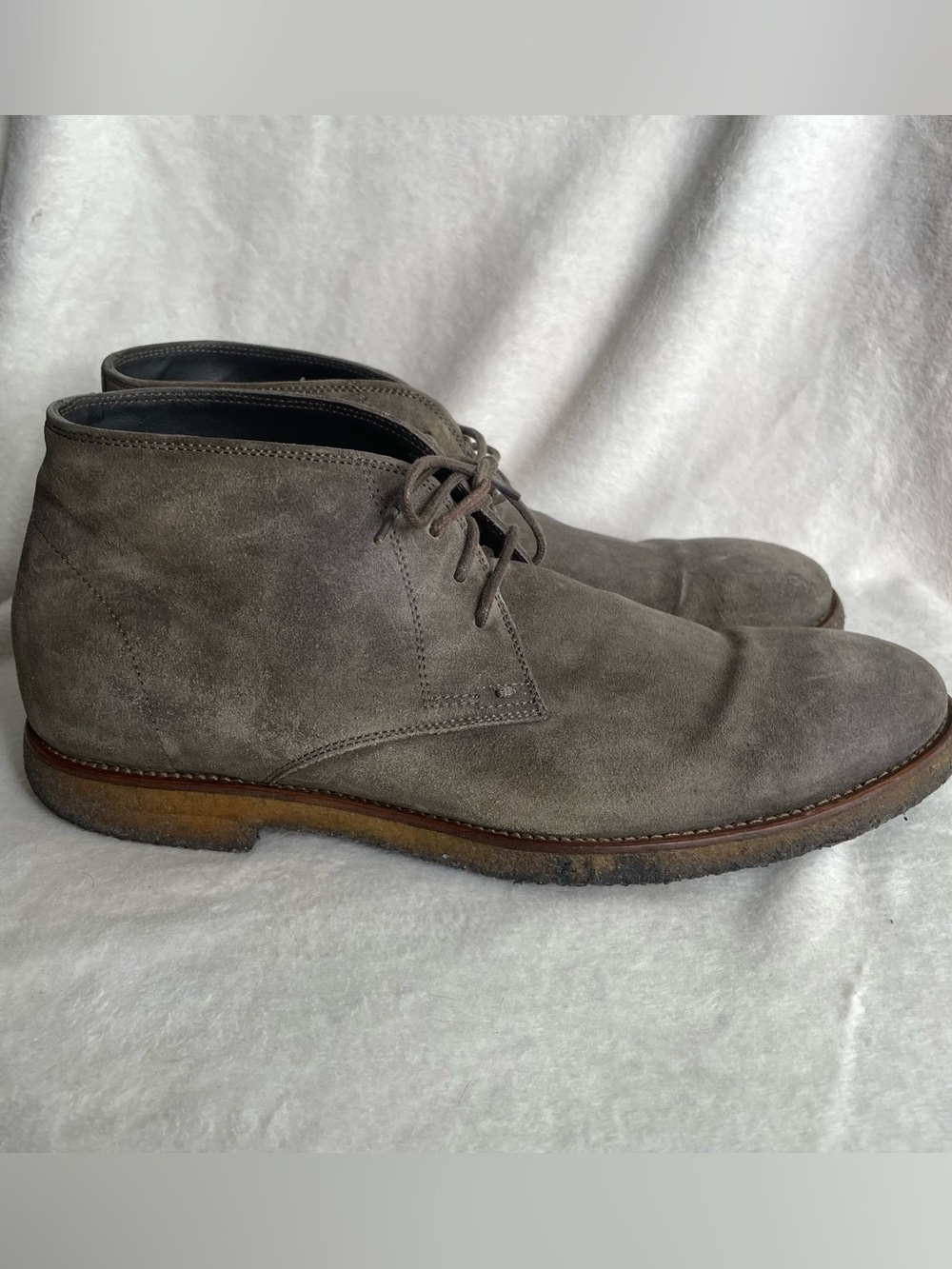 To Boot New York Finnegan Gray Suede Chukka Boots Men's Size 9.5 M Made Italy